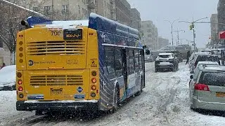 MTA NYCT Bus West Farms Depot: 2016-2017 XN40 On the Bx35. [ January 2022 Snow Storm] #700