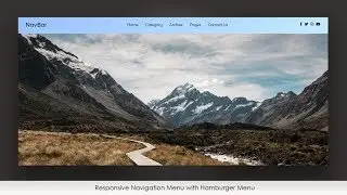 Responsive Navigation Menu With Hamburger menu - HTML/CSS