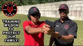 Xander Practicing Handgun Self Defense with  Elite Noire Firearms Training & Instructions