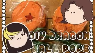 DIY - Cooking With The Grumps - Dragon Ball Rice Crispy Pops!