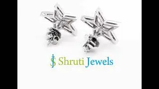 Star Pie Cut Diamond Earrings