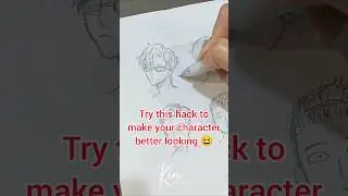 Art hack: How to make your anime character better looking 😆 #howtodrawanime  #animearttips