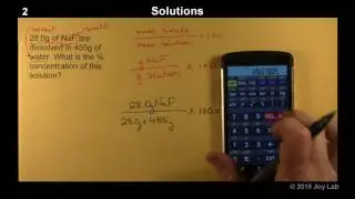 Solutions 2:  Calculate Percent Concentration NaF