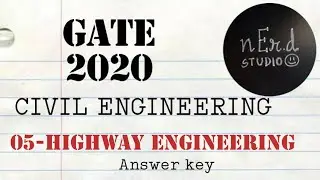 GATE 2020 Civil Engineering Set-A Highway Engineering Tech-05 Detailed Analysis Question&Answerkey