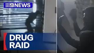 A pair of thieves is on the run after raiding two separate pharmacies | 9 News Australia