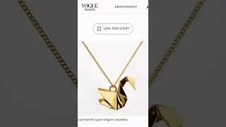 Collier cygne origami