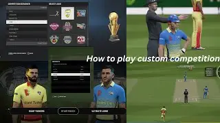 How to create & play the custom competition match in Cricket 24 | How to set the difficulty setting.