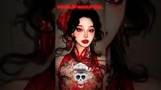 POWER OF MAKEUP SKILL ☠️ #shorts #makeup