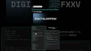 Glowing Cursor and Text Effect  #html #css #javascript #shorts