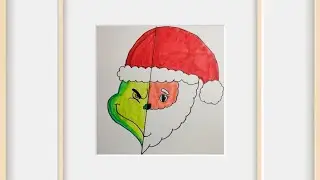 The Grinch X Santa #thegrinch #santa #drawingfun #christmasdrawing 