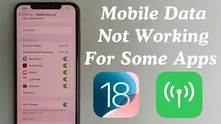 Can't Turn On Cellular Data For Some Apps on iPhone