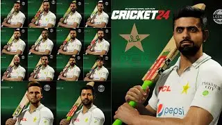 Cricket 24 Realistic Faces | Pakistan Cricket Team Official Licensed Players #cricket24