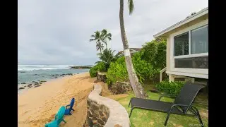North Shore, Oahu Beachfront Home For Sale fronting Alligators surf break.  Hawaii Dream Property