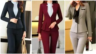 stylish & latest women's coats pants style suit// office wear 2019