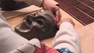 Creating a mold for  the mask.