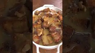 Банановый хлебный пудинг #шорты #банановыйхлеб #хлебныйпудинг
