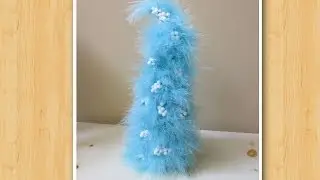 Whimsical Feather Boa Christmas Tree | sponsored