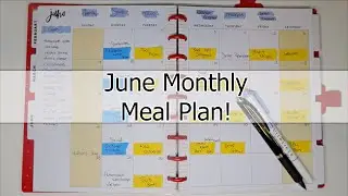 22 Meal Ideas for One Month! | June Meal Plan With Me | (2020) | Happy Planner