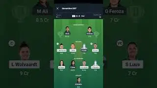 SA-W vs PAK-W Dream11 Prediction | SA-W vs PAK-W Dream11 | South Africa Women vs Pakistan Women 3rd