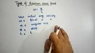 Types of Rotation about fixed axis | Uniform Angular Velocity | Uniform Angular Acceleration | 25