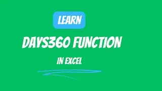 17.15 DAYS360 function in Excel