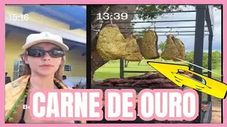 VIRGINIA COME CHURRASCO COM CARNE FOLHEADA A OURO!!!!