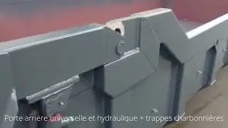 Benne TP type S&eacute;rie 6 avec porte arri&egrave;re universelle et hydraulique + trappes charbonni&egrave;res