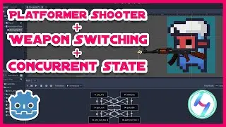 Платформер-шутер + переключение оружия + параллельное состояние с использованием дерева анимации в Godot || Godot 3.2
