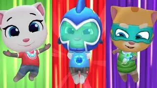 Talking Tom Hero Dash - Complete Ultra Power Bosses Battles Vs Heroes Fight For Diamond Outfit - Tom