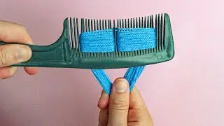 Easy Woolen Flower Making &ndash; Amazing Trick with Hair Comb