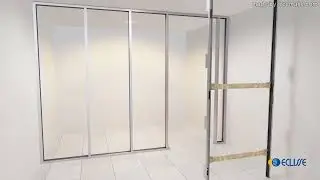 Montagem do Marco Invis&iacute;vel Syntesis Eclisse na parede de Drywall