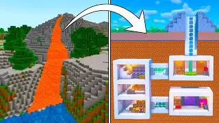 Minecraft Tutorial: How To Make A Volcano Hidden Base 