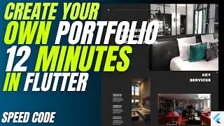 Create Your Own Portfolio in 12 Minutes Using Flutter | Web Page Dev | Speed Code