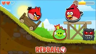 Red Ball 4 Angry Ball vs Pig Boss Fight in Jungle