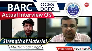 Strength of Material Technical Snap for BARC, OCES DGFC | Mechanical Engg. | Actual interview Q's