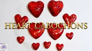 Simple Heart Cabochons - Polymer Clay Tutorial - Jewelry Making for Beginners