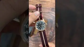 KUOE KYOTO OLD SMITH 90-002 38mm Version Bronze Case Black Dial Red x Beige