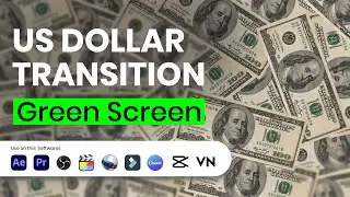 US Dollar Transition Green Screen | Money Wipe FX | Free Editing Asset