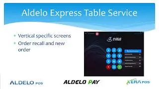 Aldelo Express Table Service Order Recall Screen
