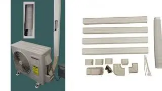 Decorative PVC Line Cover Kit for Mini Split Air Conditioners-Heat Pumps #minisplit #airconditioner