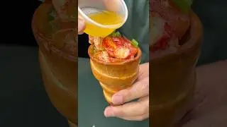 The BUTTERY LOBSTER CONES from Red Hook Lobster in Bryant Park&rsquo;s Winter Village NYC! 🦞 #DEVOURPOWER
