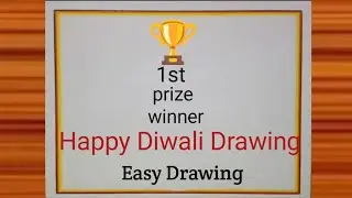 Diwali Drawing Easy And Beautiful / Diwali Drawing / Diwali Festival Drawing / Happy Diwali Drawing