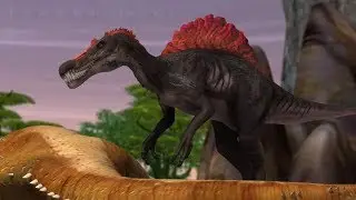 Deinos Chaos EP.1 l Dinosaur Battle l T.rex Vs Spinosaurus