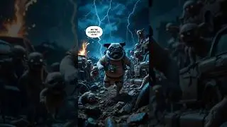 Pug & Pug Puppy Chased by Labubu Doll Zombies in a Junkyard #youtubeshorts
