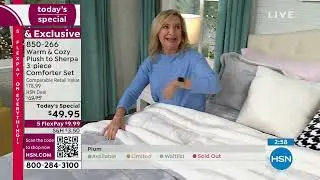 Warm   Cozy Plush to Sherpa 3piece Comforter Set