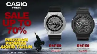 Program Promosi Akhir Tahun Casio G-Shock dengan diskaun sehingga 70%, kini hanya RM159