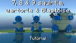 How to build a pokemon Squirtle, Wartortle and Blastoise statues in Minecraft (tutorial)