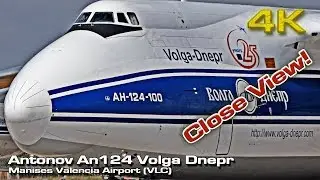 Impressive Antonov An124 [4K] at Valencia (Close View) RA-82047!