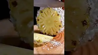 Satisfying ASMR Cutting Pineapple | Oddly Satisfying 4K Macro #4kasmr #asmr #cuttingasmr