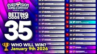 Who will WIN Eurovision 2026? | TOP 35 Betting Odds (January 9th)